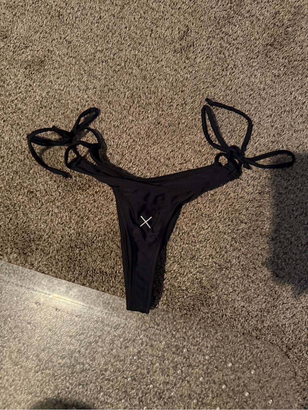 Black Boutine LA black thong bikini bottoms